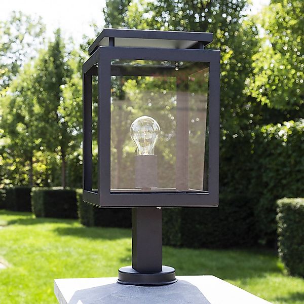 Sockelleuchte de Vecht, schwarz, IP44 günstig online kaufen