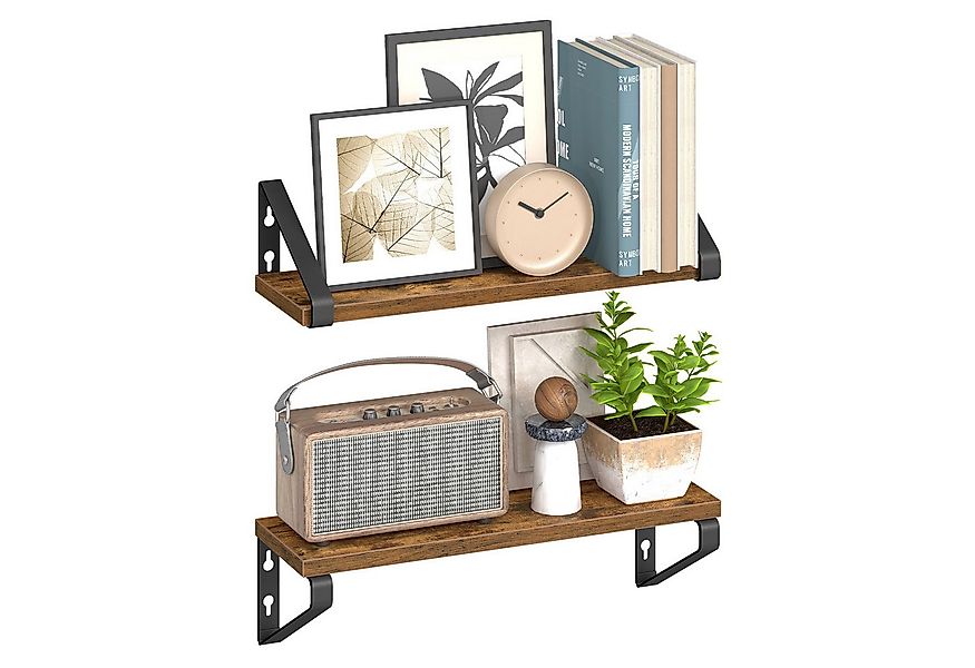 VASAGLE Wandregal, 2er Set, Regalbrett, 2 Montagemöglichkeiten, 40 cm, 10Kg günstig online kaufen