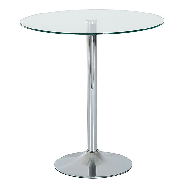 HOMCOM Esstisch, Runder Küchentisch mit Tischplatte aus Glas, Moderner Kaff günstig online kaufen