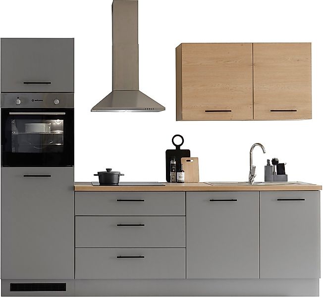 KOCHSTATION Küchenzeile »KS-Malfi« Breite 260cm, wahlweise mit E-Geräten, A günstig online kaufen