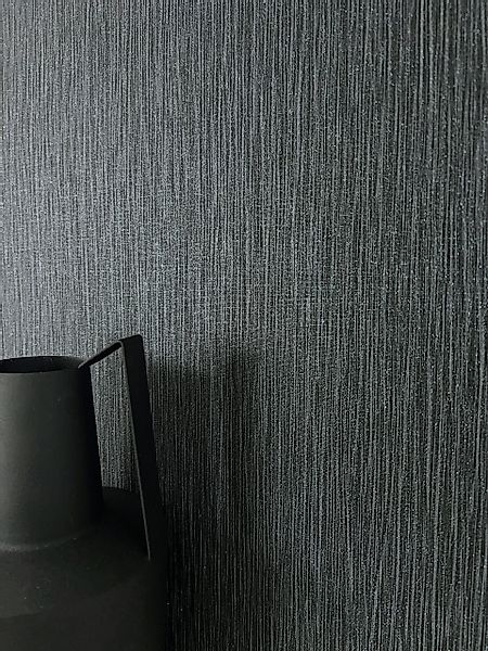 Newroom Vliestapete, Schwarz Tapete Modern Unifarbe günstig online kaufen