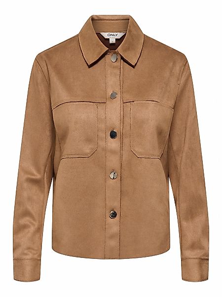 ONLY Hemdbluse "ONLMIRA L/S FAUX SUEDE SHIRT PNT" Materialmix, regular fit günstig online kaufen