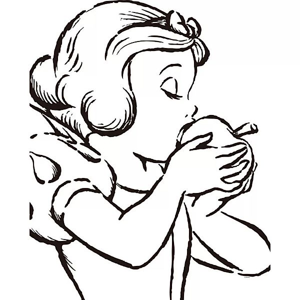 Komar Wandbild Snow White Apple Bite - white Disney B/L: ca. 40x50 cm günstig online kaufen