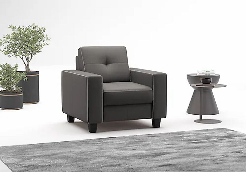 Home affaire Sessel »Varese« Kreuznaht in beige günstig online kaufen