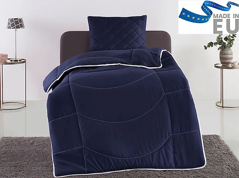 my home Steppbett + Kopfkissen »Microlux, Bettdecke 135x200 cm, 155x220 cm« günstig online kaufen