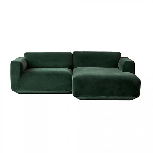 &Tradition - Develius 2-Sitzer Sofa Chaiselongue rechts - dunkelgrün/Stoff günstig online kaufen