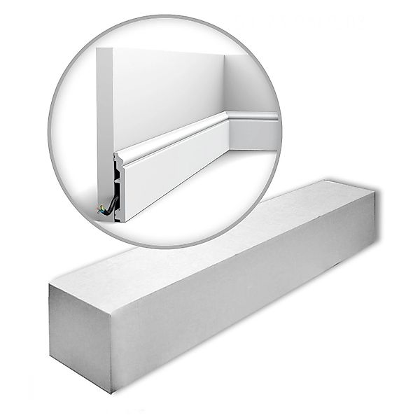 ORAC DECOR SX173-RAL9003-Box AXXENT Sockelleisten 1 Karton 20 Stuckleisten günstig online kaufen
