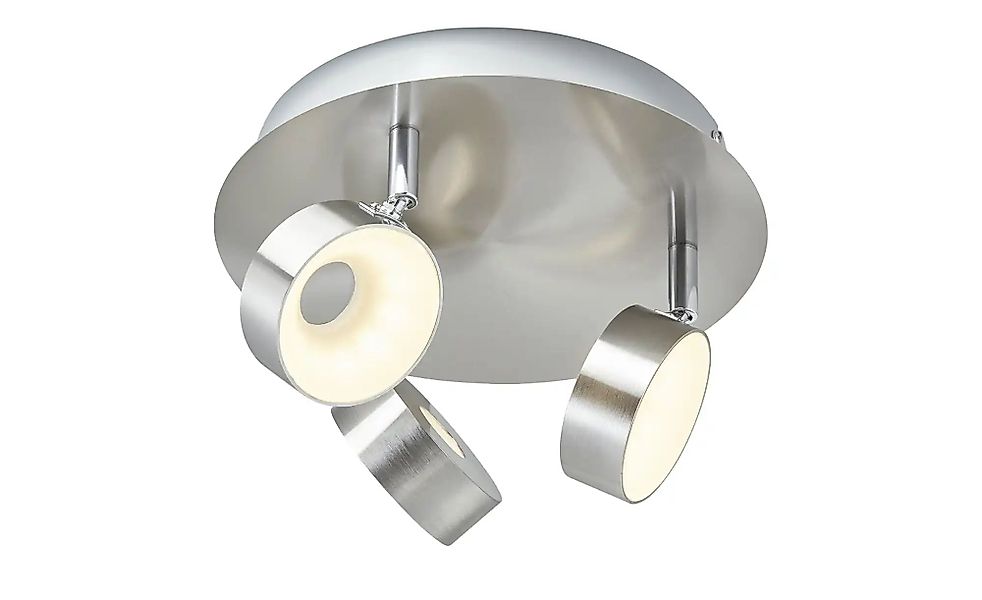 KHG LED-Spot  3-flammig Nickel matt   ¦ silber ¦ Maße (cm): H: 15  Ø: 24 La günstig online kaufen