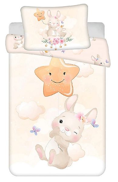 Jerry Fabrics Kinderbettwäsche Babybettwäsche Hase mit Stern Cartoon Häsche günstig online kaufen