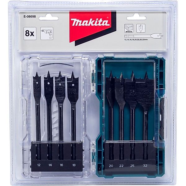 Makita Bohrer- und Bit-Set Flachfräsbohrer-Set 8tlg günstig online kaufen
