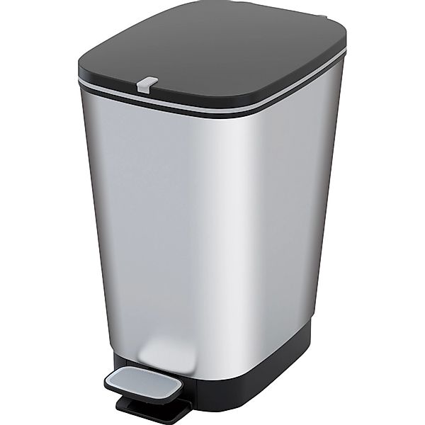 Tret-Mülleimer 25, Silber günstig online kaufen