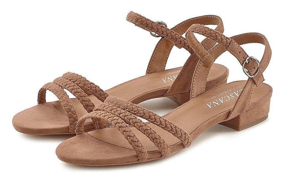 LASCANA Sommerschuh Sandale Sandalette, Sommerschuh mit geflochtenen Riemch günstig online kaufen