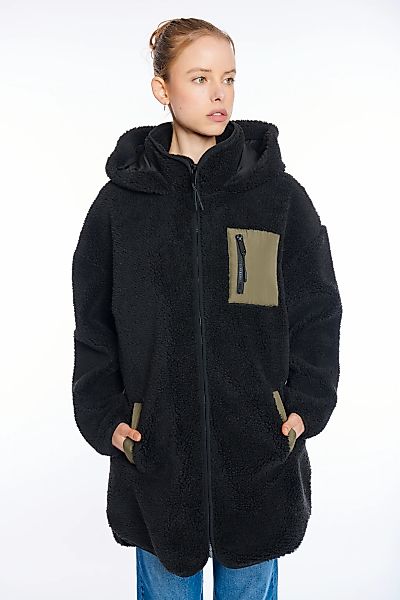 HaILY’S Kapuzenplüschjacke "LS P JK Te44ddy" mit Kapuze abgerundeter Saum, günstig online kaufen