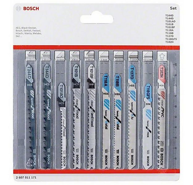 BOSCH Stichsägeblatt Stichsägeblatt-Set All in One, 10-teilig 2607011171 günstig online kaufen