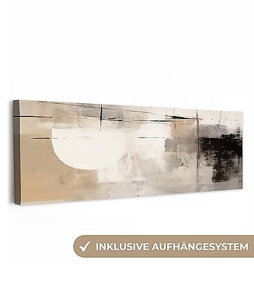 OneMillionCanvasses® Leinwandbild Panorama Abstrakt - Kunst - Grau, Fotodru günstig online kaufen