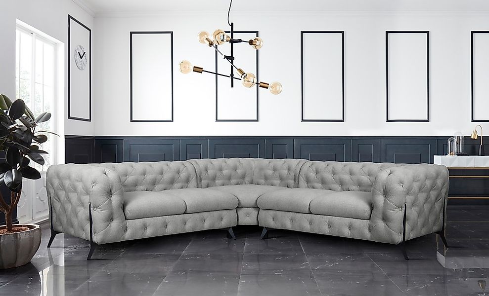 Leonique Chesterfield-Sofa »Amaury L-Form«, Chesterfield-Optik, Breite/Tief günstig online kaufen