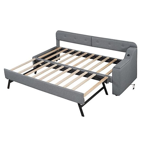 SOFTWEARY Schlafsofa mit Gästebett, 90x200 cm, USB/Typ-C Anschlüssen, Liege günstig online kaufen