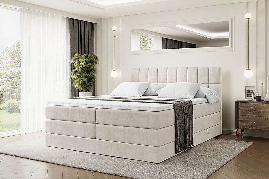 ALTDECOR Boxspringbett MIAMI KING (Multipocket-Matratze H4, H3 Matratze Bon günstig online kaufen