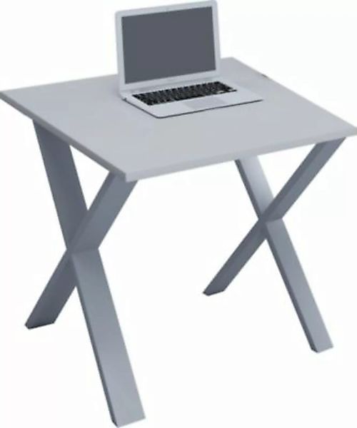 VCM Holz Schreibtisch Computertisch Arbeitstisch Büromöbel Lona X Silber gr günstig online kaufen