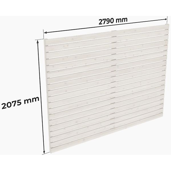 Holzbrüder Carport-Rückwand Ralf Fichte207,5 cm x 279 cm Reinweiß günstig online kaufen