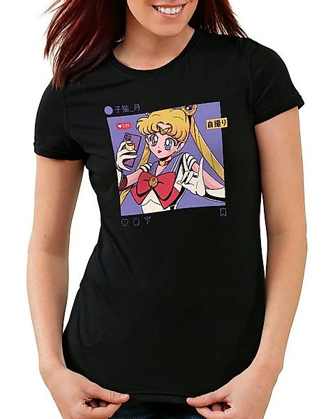 style3 T-Shirt Selfie Bunny sailor moon anime manga cosplay crystal günstig online kaufen