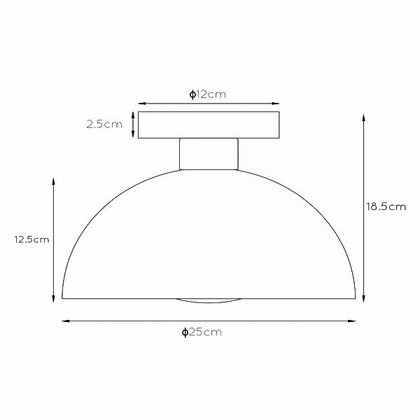 Deckenleuchte Siemon aus Stahl, Ø 25 cm, grün günstig online kaufen