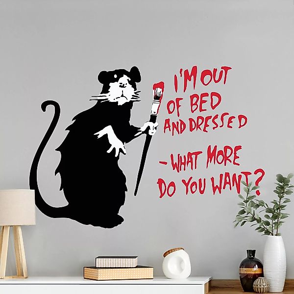 Wandtattoo Out Of Bed Rat - Brandalised ft. Graffiti by Banksy günstig online kaufen