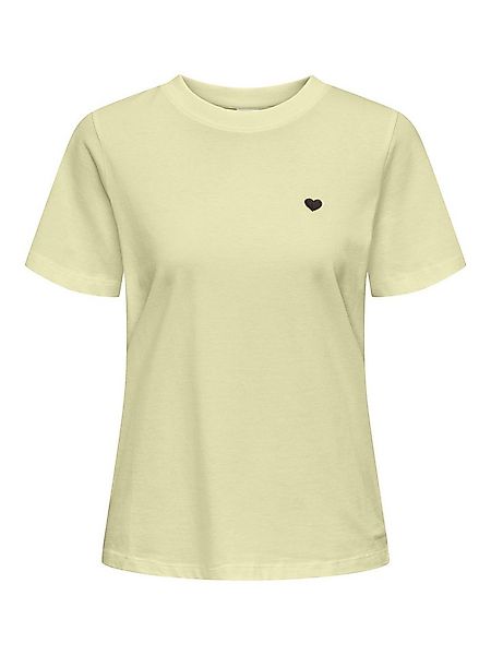 JDY Kurzarmshirt JDYPISA S/S PRINT TOP JRS NOOS mit Herz Stickerei günstig online kaufen