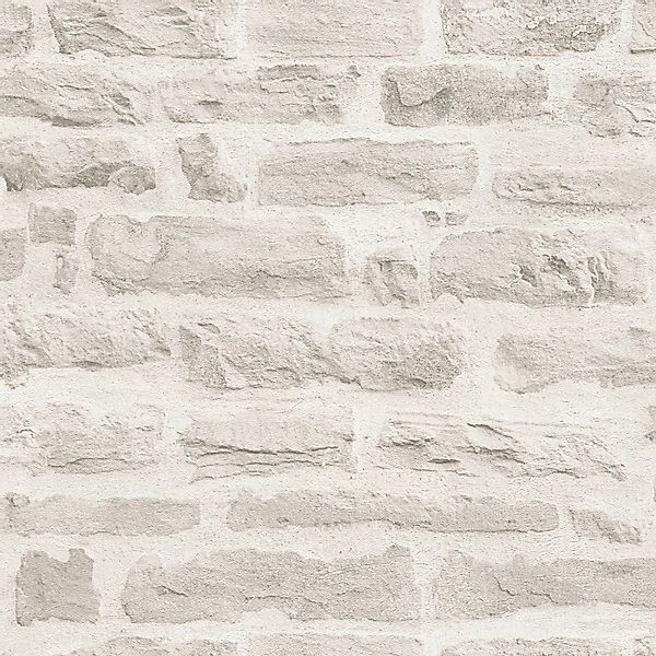 A.S. Création Tapete Stein-Optik Hellgrau 53 cm x 10,05 m AS-355804 günstig online kaufen