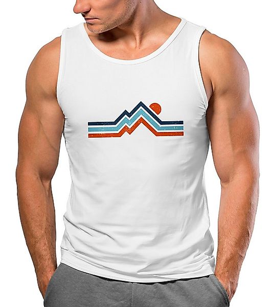 Neverless Tanktop Herren Tank-Top Berge Wandern Bergmotiv Aufdruck Printshi günstig online kaufen