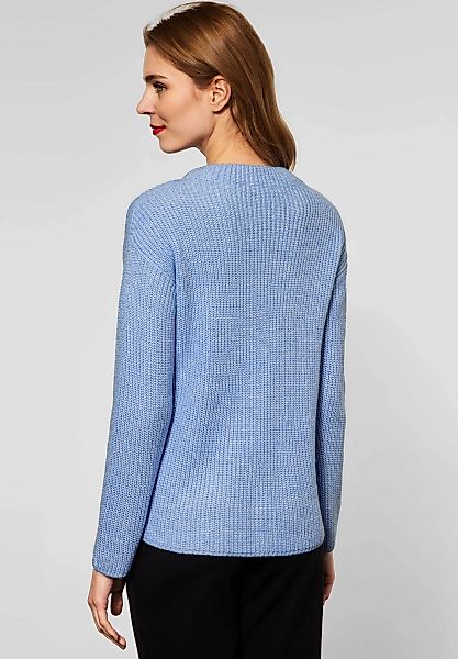 STREET ONE Stehkragenpullover, in Unifarbe günstig online kaufen