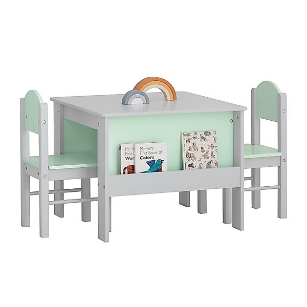 SoBuy Kindertisch mit 2 Stühlen Kindersitzgruppe Maltisch für Kinder KMB88- günstig online kaufen