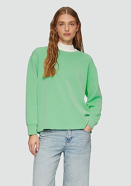 s.Oliver Sweatshirt Sweatshirt Scuba-Sweatshirt aus Modalmix mit 3D-Schrift günstig online kaufen