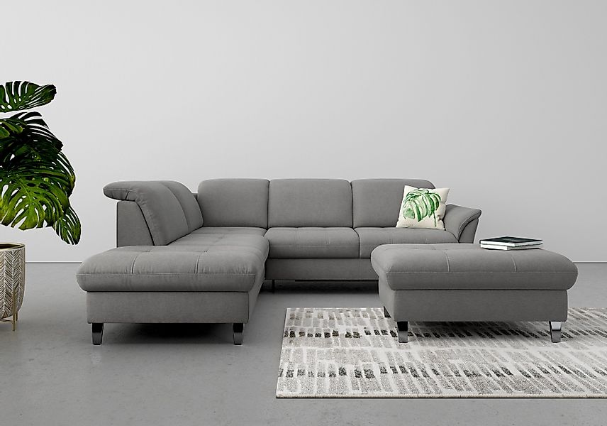 sit&more Ecksofa "Maggiore L-Form" wahlweise mit Kopfteilverstellung, Bettf günstig online kaufen
