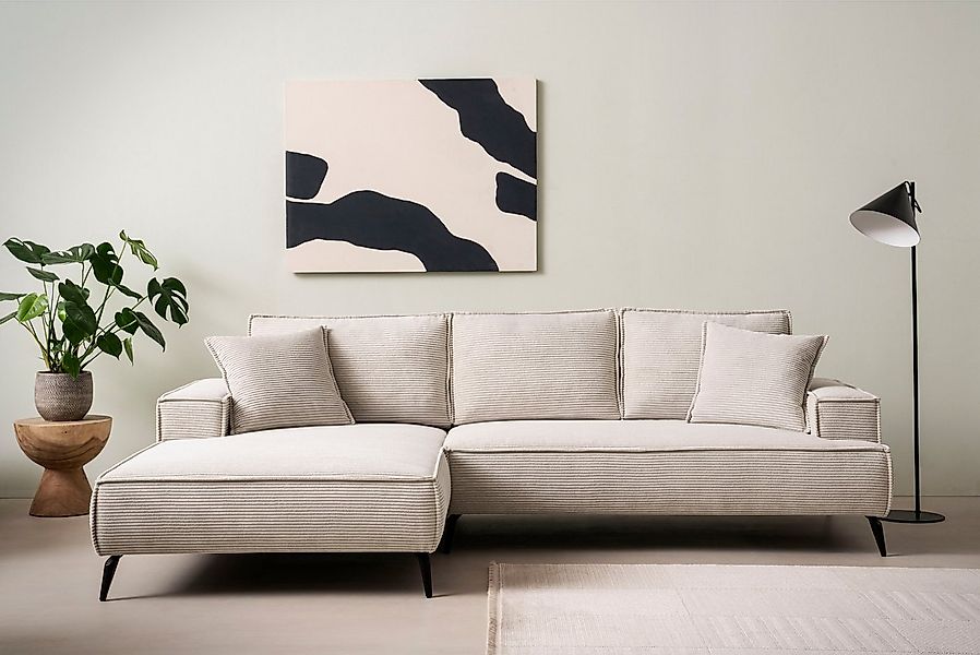 Home affaire Ecksofa TVINNU, L-Form, 275cm, in Cord und Leinenoptik, wahlwe günstig online kaufen