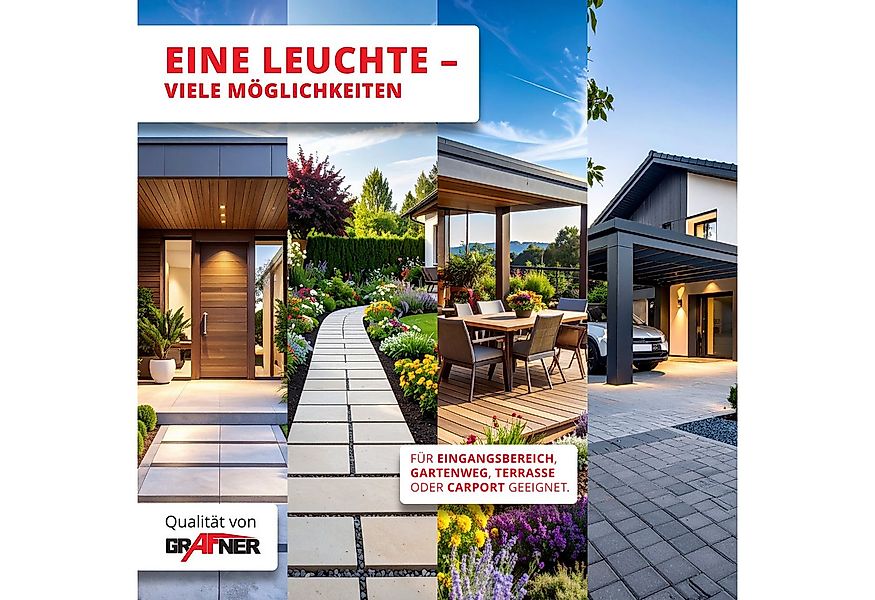 Grafner Sockelleuchte Wegleuchte Edelstahl WL10190 Gartenlampe 110 cm, für günstig online kaufen