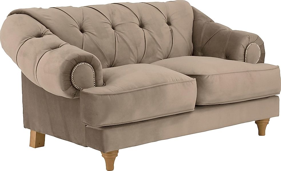 Home affaire 2-Sitzer »Alegra« mit Knopfheftung im Rücken, Keder und Nieten günstig online kaufen