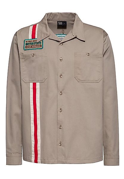 KingKerosin Langarmhemd Kustom Kulture V8 mit hochwertigem Stickpatch auf R günstig online kaufen