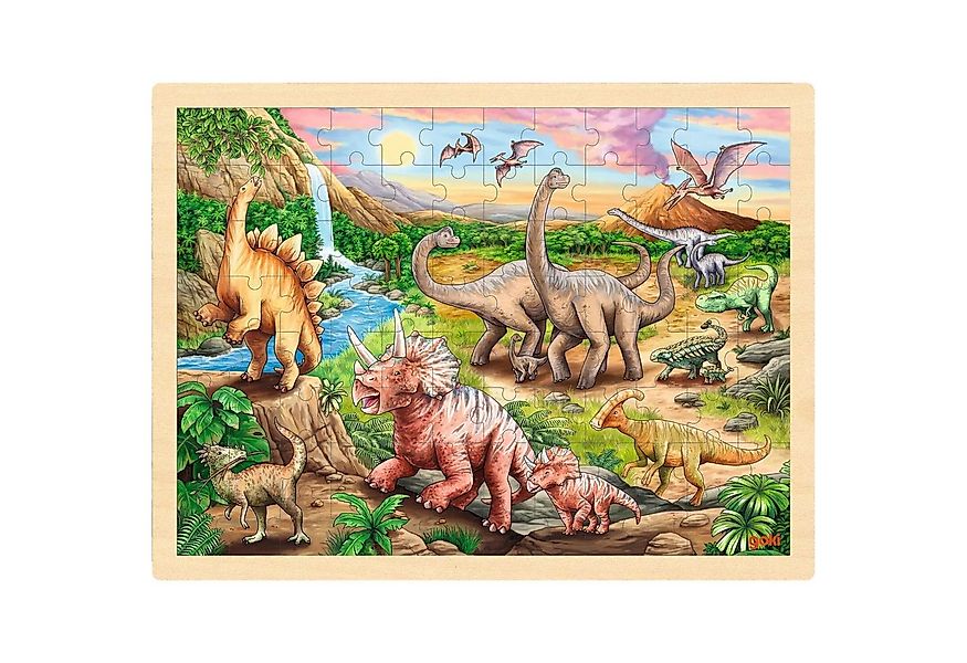 Gollnest & Kiesel Puzzle Einlegepuzzle Dinosaurierwanderung, 96 Puzzleteile günstig online kaufen