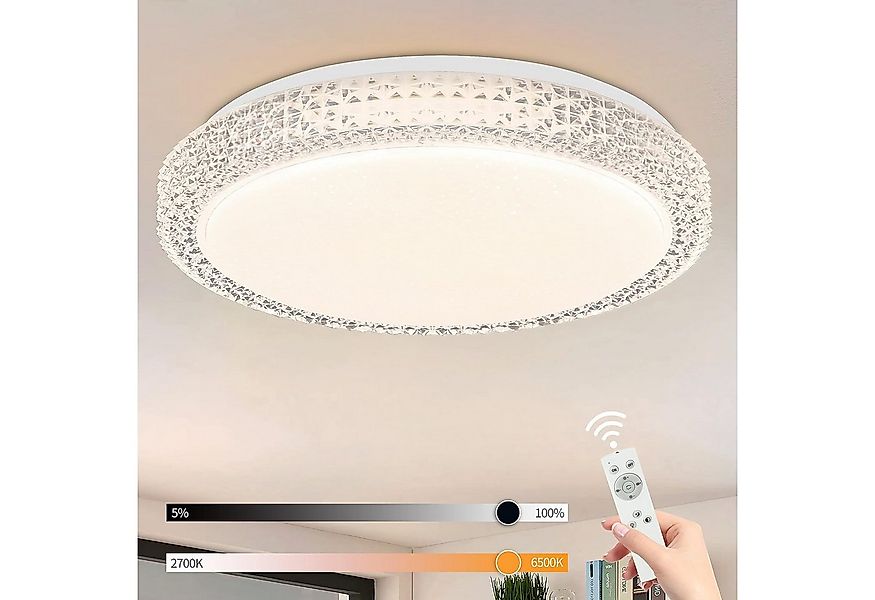 ZMH LED Deckenleuchte Sternenhimmel Dimmbar Ø30cm Modern mit Fernbedienung günstig online kaufen