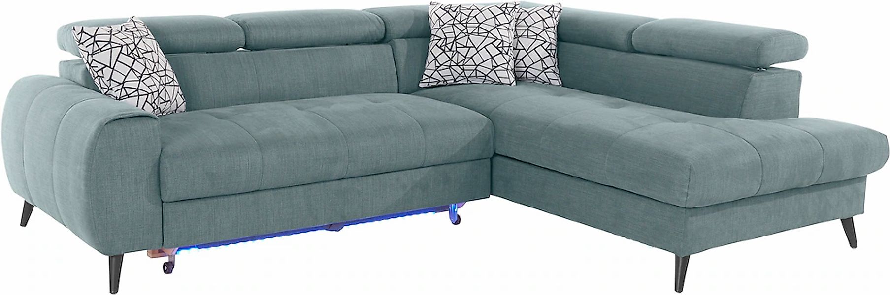 COTTA Ecksofa "Mia L-Form mit 3 Zierkissen", wahlweise mit Bettfunktion, Be günstig online kaufen