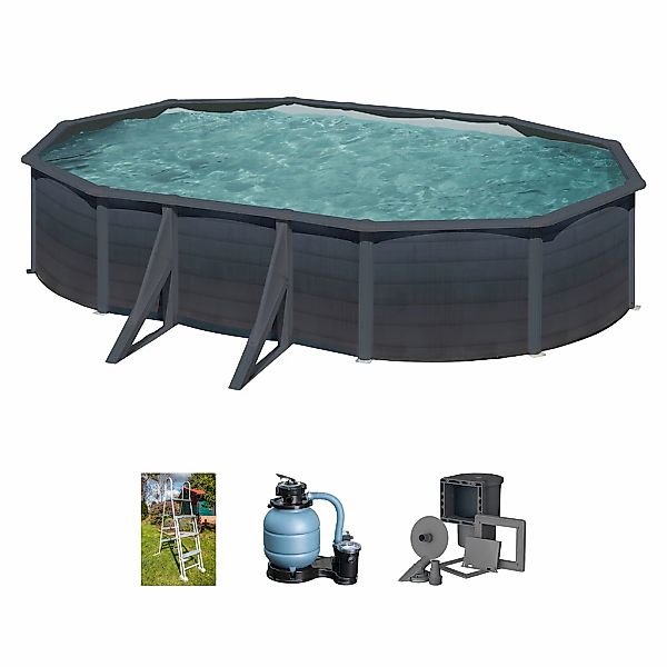 Gre Ovalpool "KEA" Maße inkl. Stützen 610 x 575 x 120 cm günstig online kaufen