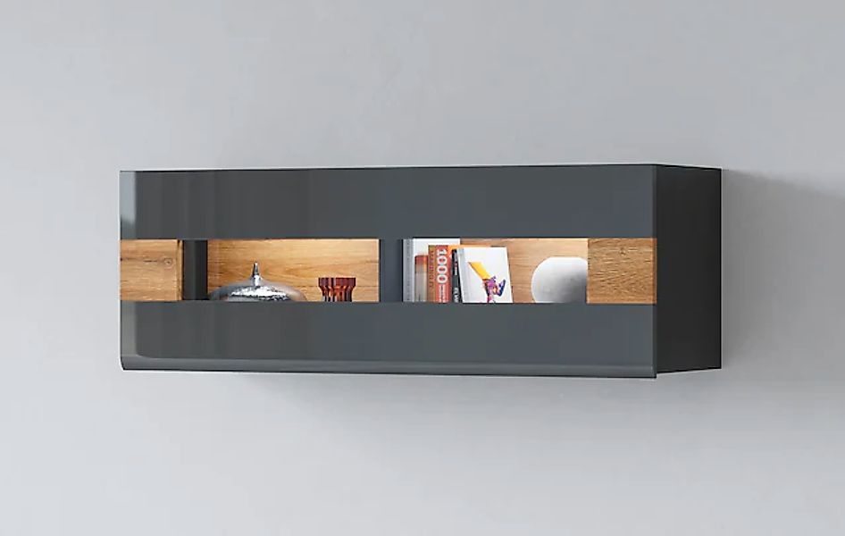 OTTO home Hängevitrine "Toledo,Breite 131 cm trendige Glasvitrine mit dekor günstig online kaufen