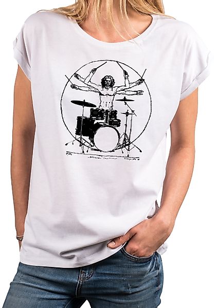 MAKAYA Print-Shirt Musik Damen Top Vintage günstig online kaufen