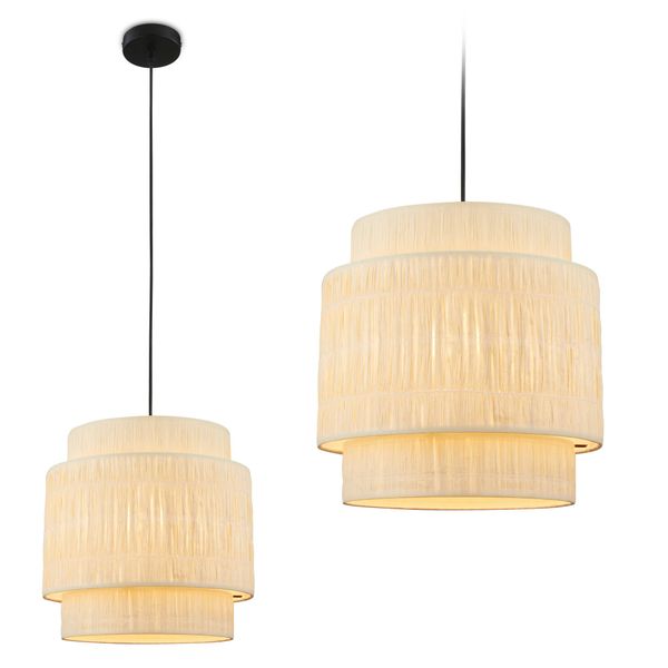 Briloner Leuchten LED Pendelleuchte Hängelampe Natur günstig online kaufen