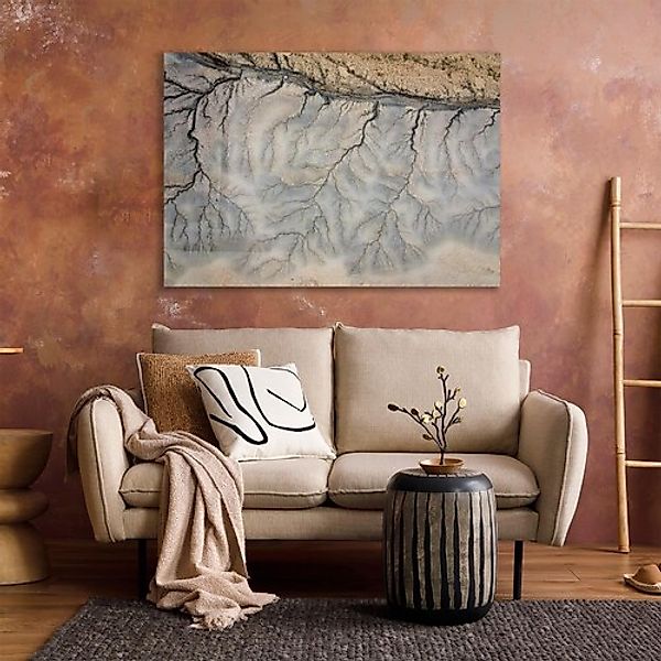 queence Leinwandbild »Earth« Felder 1 Stk. tlg. mit sehr guten Schallabsorp günstig online kaufen