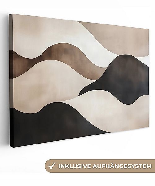 OneMillionCanvasses® Leinwandbild Wellen - Abstrakt - Beige, Fotodruck (1 S günstig online kaufen