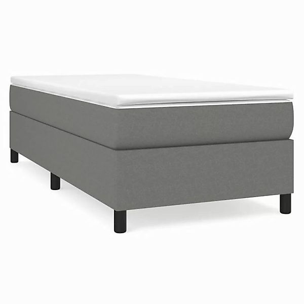 furnicato Bett Bettgestell ohne Matratze Dunkelgrau 90x190 cm Stoff (1-tlg) günstig online kaufen