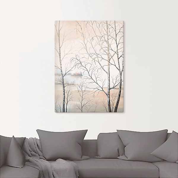 Artland Wandbild "Seeufer am Wald II", Gewässer, (1 St.), als Leinwandbild, günstig online kaufen