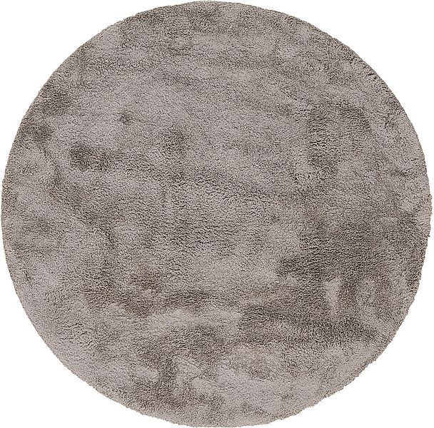 carpetfine Teppich "Silky" rund 20 mm Höhe Shaggy, Langflor, uni, besonders günstig online kaufen